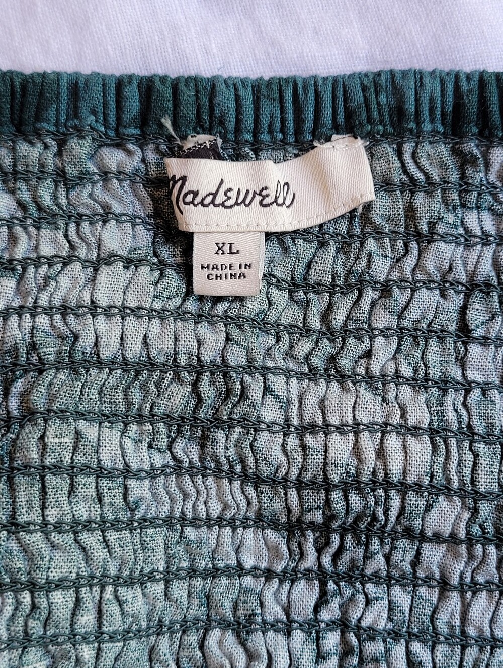 Madewell Linen Blend Abbie Crop Top in Green Tropicale Floral Print Size XL - Picture 8 of 12